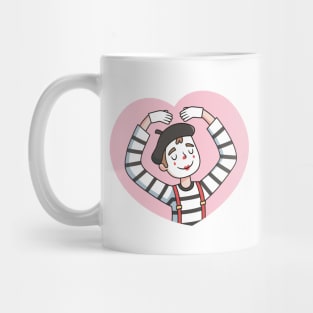 Cute Mime With Love Gesture Mug